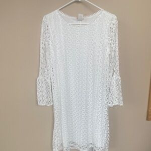 Ladies white lace dress